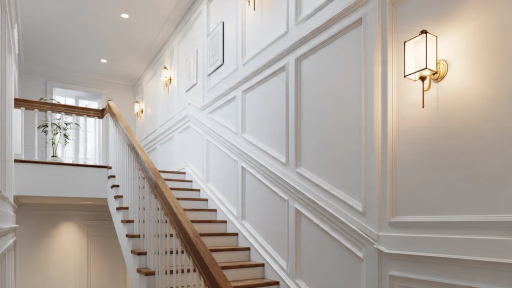 20 Wainscoting Ideas to Transform Your Home with Style & Elegance 12 11. Hallway and Staircase Wainscoting Ideas
