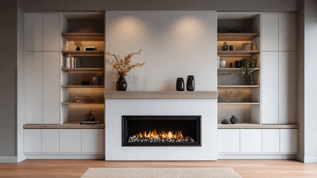 20 Fireplace Ideas to Create a Warm, Stylish & Cozy Home 17 Linear Fireplace Design