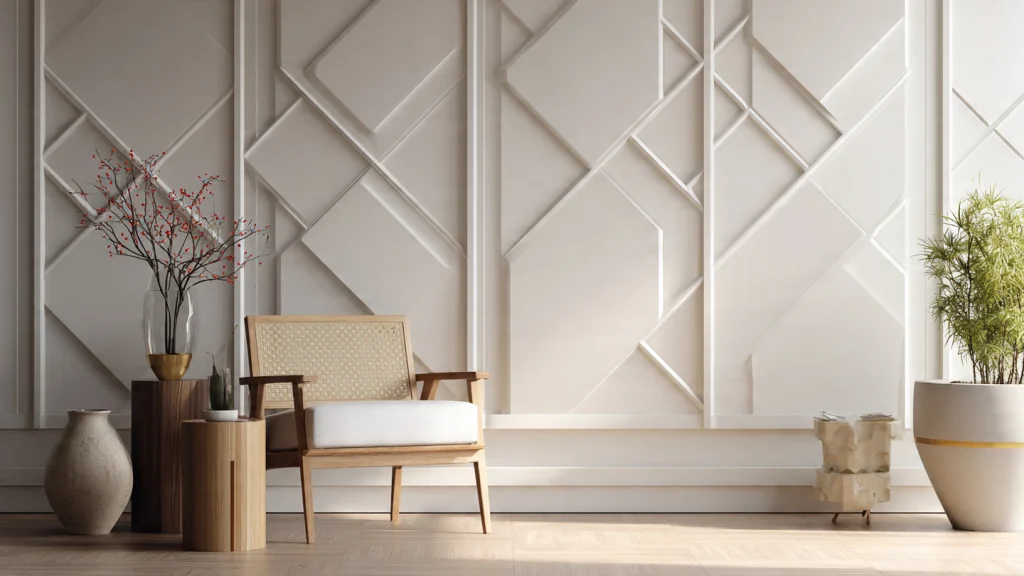 20 Wainscoting Ideas to Transform Your Home with Style & Elegance 19 18. Geometric Wainscoting Patterns