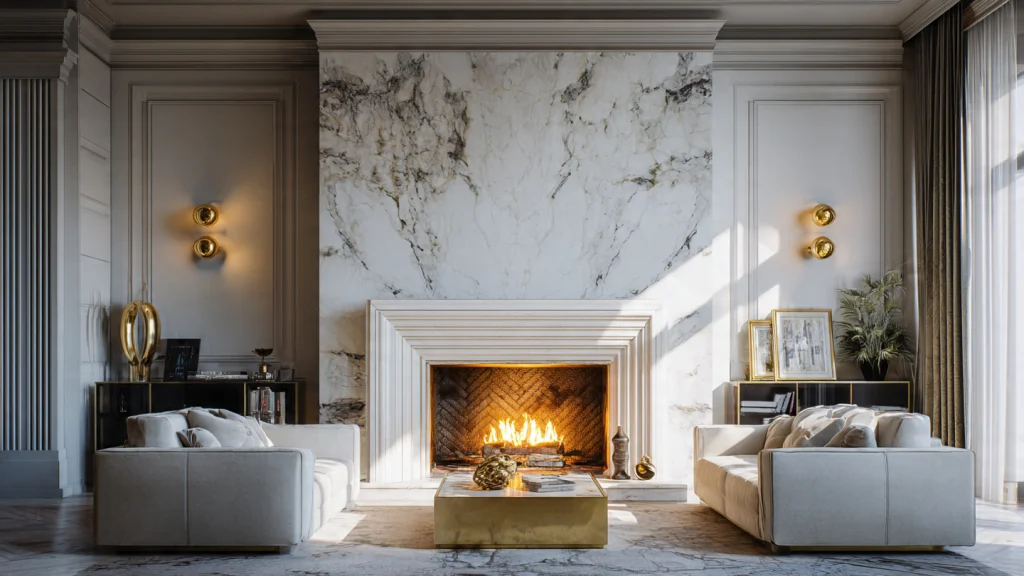 20 Fireplace Ideas to Create a Warm, Stylish & Cozy Home 3 Built-In Wall Fireplace