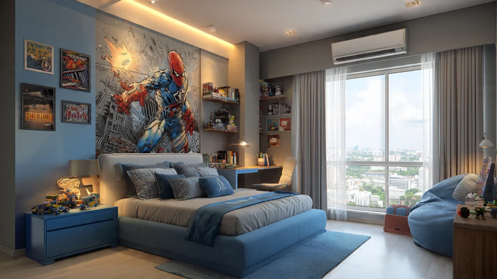 20 Kids Room Design Ideas That Are Fun, Smart & Future-Ready 3 2. 20 Kids Room Design with Theme-Based Decor
