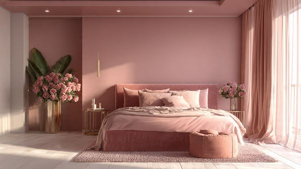 15 Color Drenching Interior Ideas for a Bold & Luxurious Home 4 Blush Pink Color Drenching