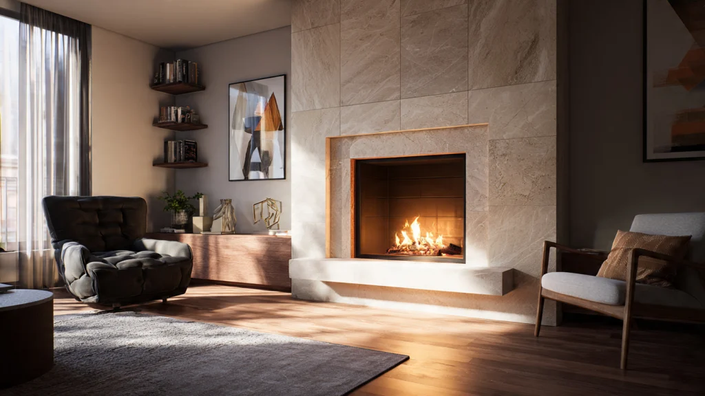 20 Fireplace Ideas to Create a Warm, Stylish & Cozy Home 9 Double-Sided Fireplace