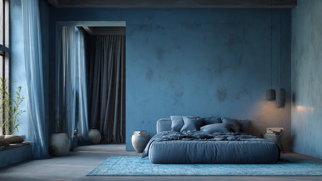 15 Color Drenching Interior Ideas for a Bold & Luxurious Home 9 Soft Blue Color Drenching